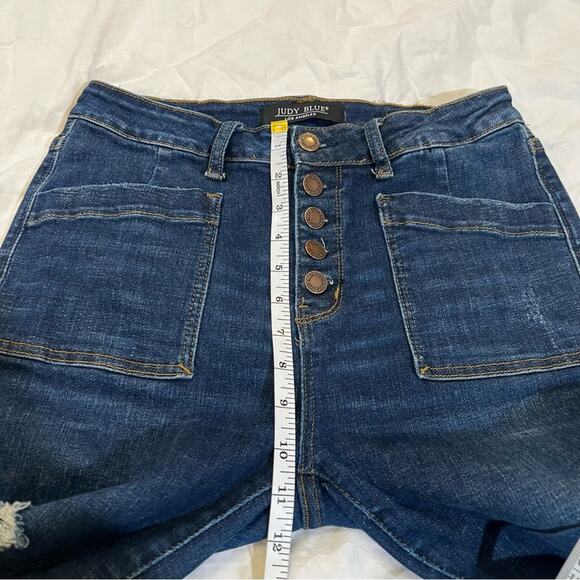 Judy Blue Patch Pocket Button Fly Skinny Jeans size 7/28 - Picture 8 of 14